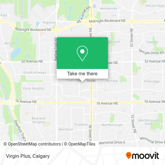 Virgin Plus map