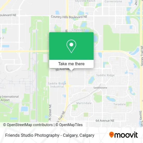 Friends Studio Photography - Calgary map