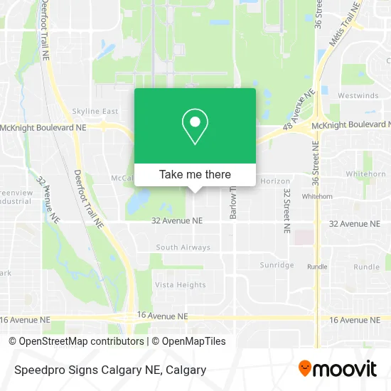 Speedpro Signs Calgary NE map