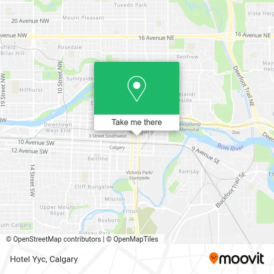 Hotel Yyc map