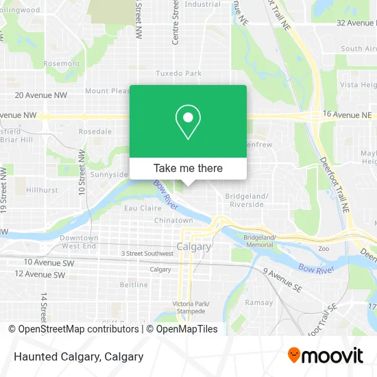Haunted Calgary map