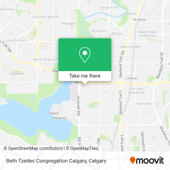 Beth Tzedec Congregation Calgary map