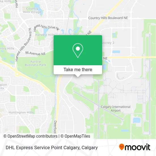 DHL Express Service Point Calgary map