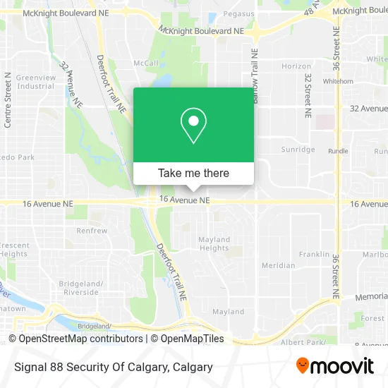 Signal 88 Security Of Calgary map