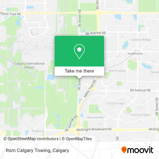 Rsm Calgary Towing map