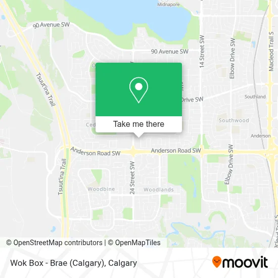 Wok Box - Brae (Calgary) map