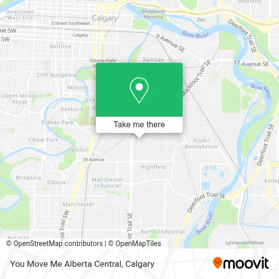 You Move Me Alberta Central map