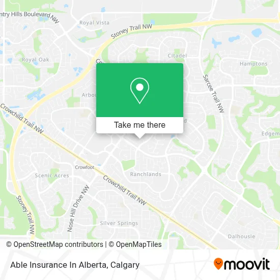 Able Insurance In Alberta map