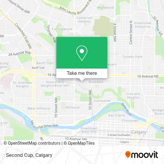Second Cup map