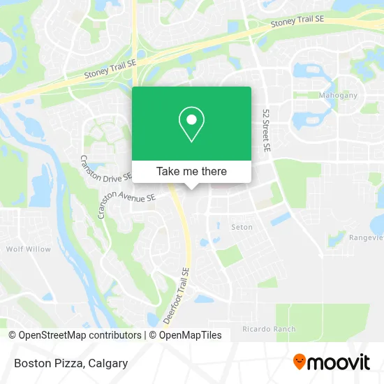 Boston Pizza map