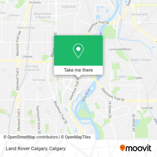 Land Rover Calgary map