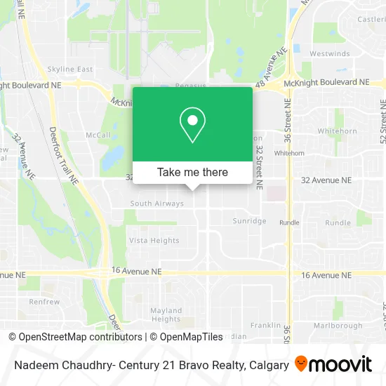 Nadeem Chaudhry- Century 21 Bravo Realty map