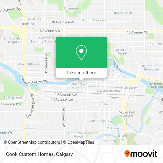 Cook Custom Homes map
