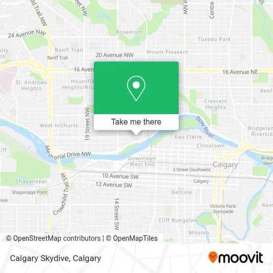 Calgary Skydive map