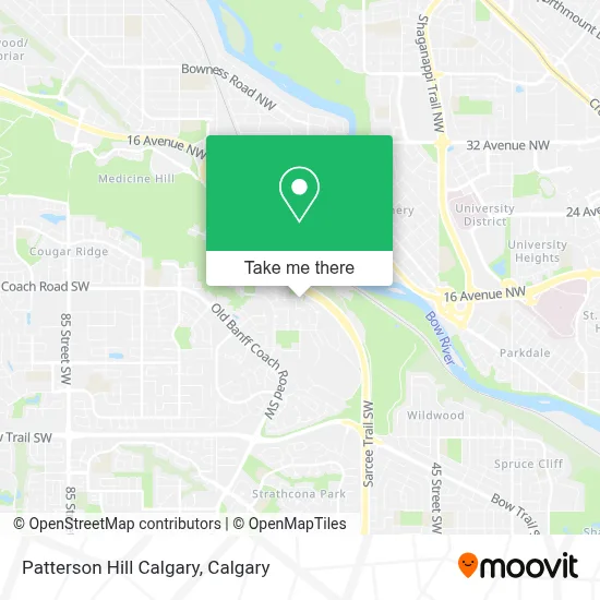 Patterson Hill Calgary map