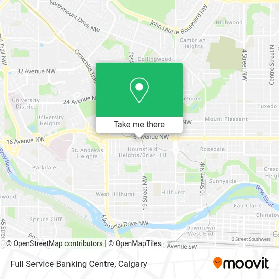 Full Service Banking Centre map