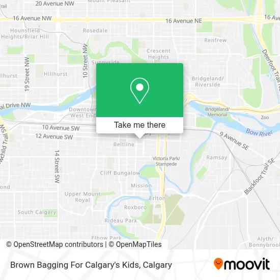 Brown Bagging For Calgary's Kids map