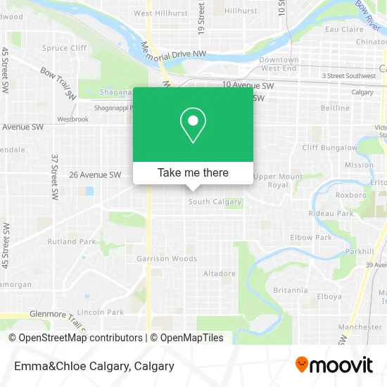Emma&Chloe Calgary map