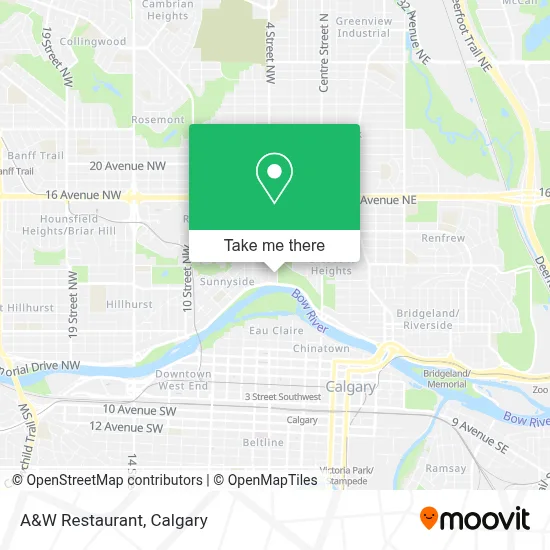 A&W Restaurant map