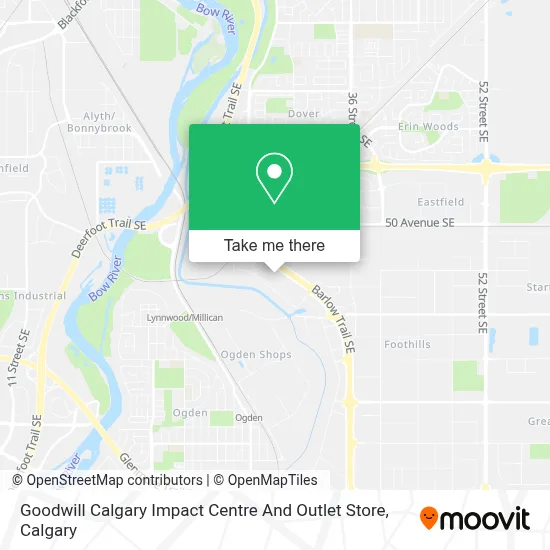 Goodwill Calgary Impact Centre And Outlet Store map
