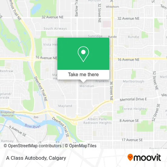 A Class Autobody map