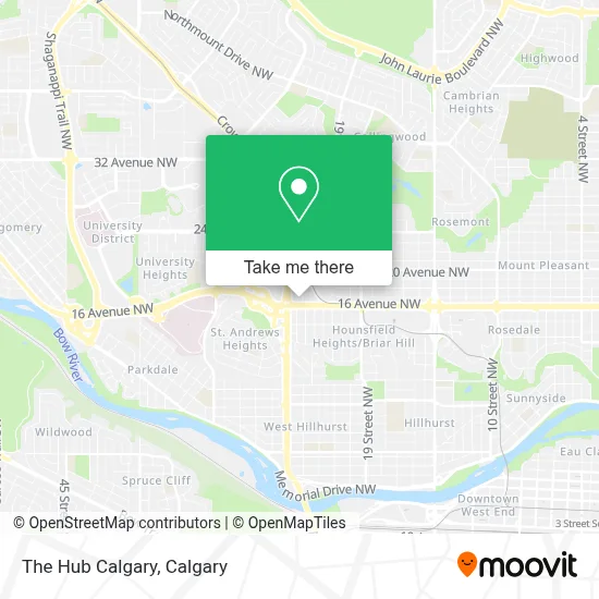 The Hub Calgary map