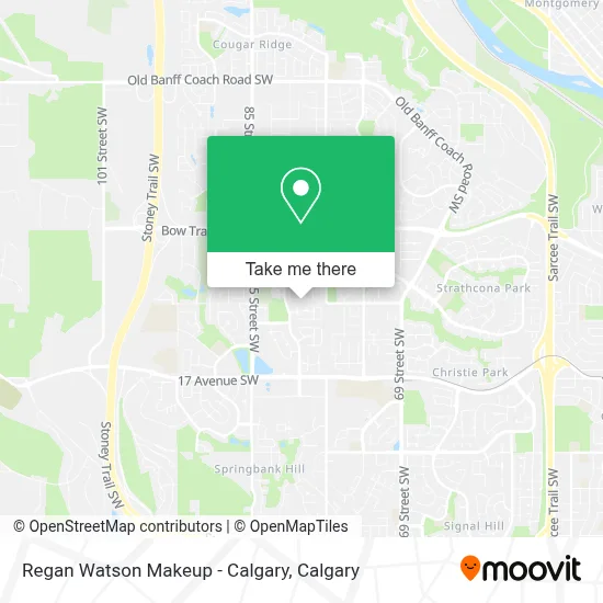 Regan Watson Makeup - Calgary map