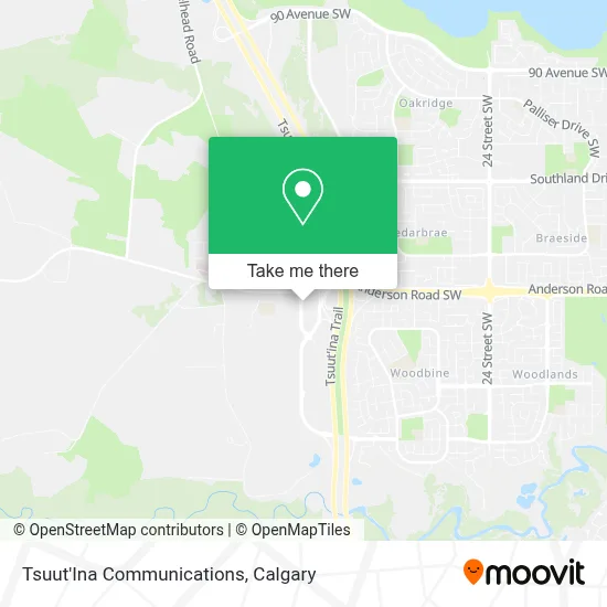 Tsuut'Ina Communications map