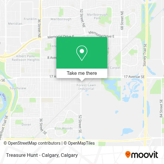 Treasure Hunt - Calgary map