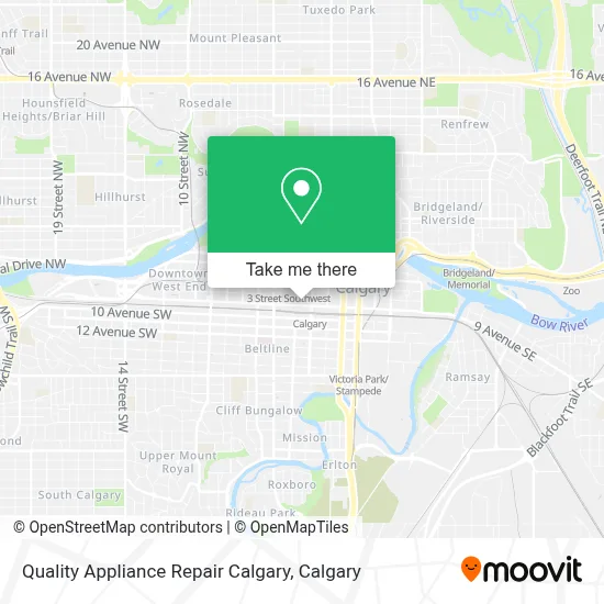Quality Appliance Repair Calgary map