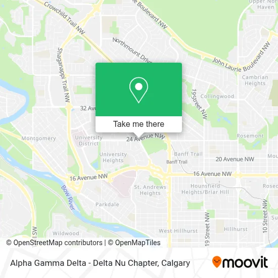 Alpha Gamma Delta - Delta Nu Chapter map