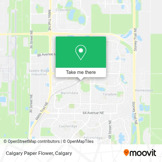 Calgary Paper Flower map