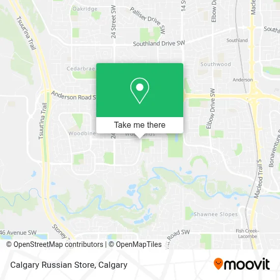 Calgary Russian Store map