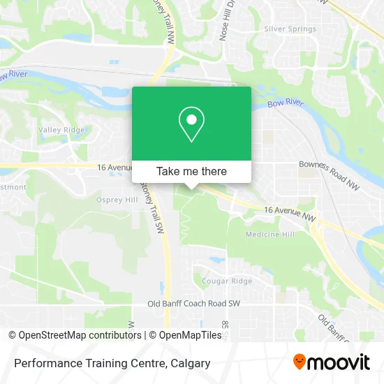 Performance Training Centre map