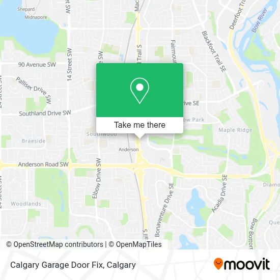 Calgary Garage Door Fix map