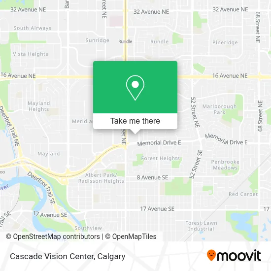 Cascade Vision Center map