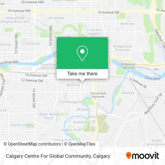 Calgary Centre For Global Community map