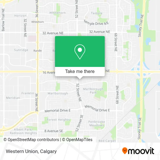 Western Union map