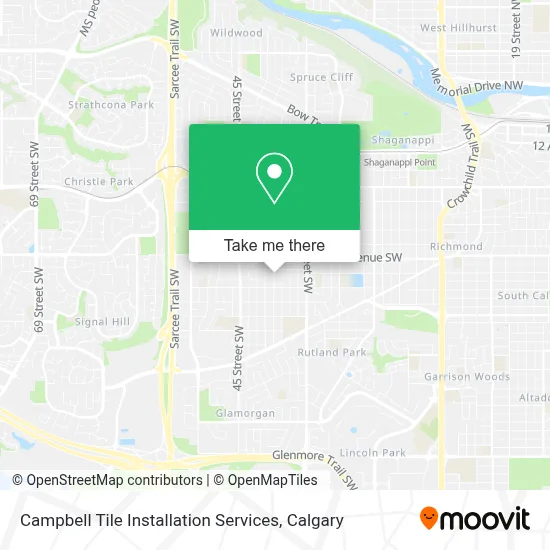 Campbell Tile Installation Services map