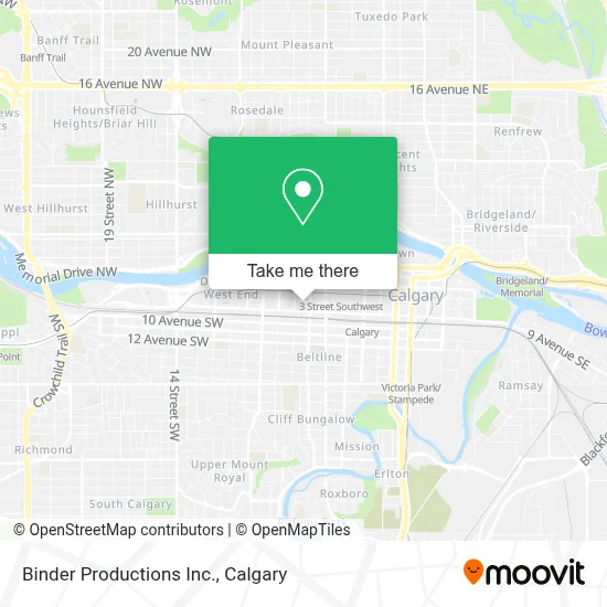 Binder Productions Inc. map