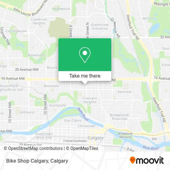 Bike Shop Calgary map