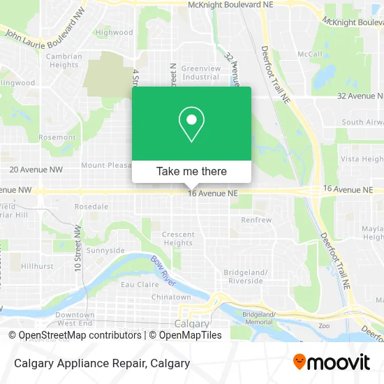 Calgary Appliance Repair map