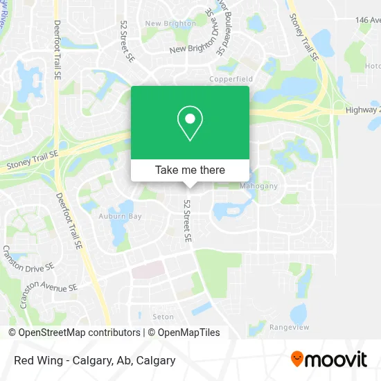 Red Wing - Calgary, Ab map