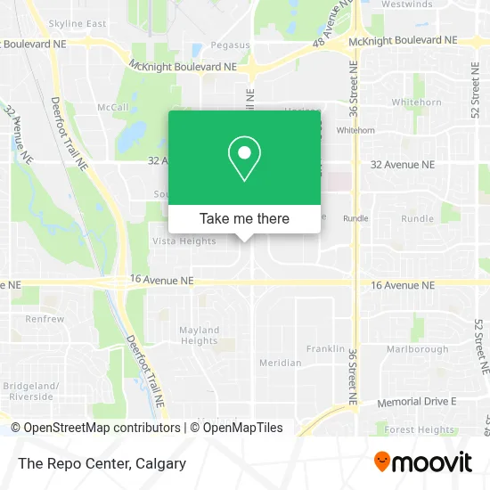 The Repo Center map
