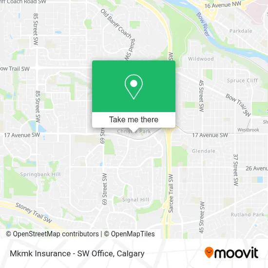 Mkmk Insurance - SW Office map