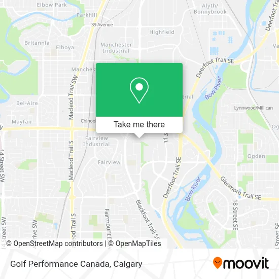 Golf Performance Canada map