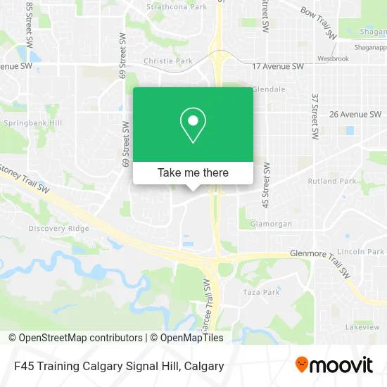 F45 Training Calgary Signal Hill map