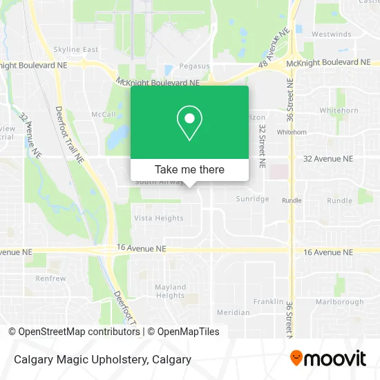 Calgary Magic Upholstery map