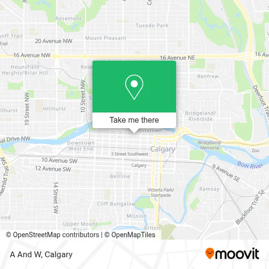 A And W map