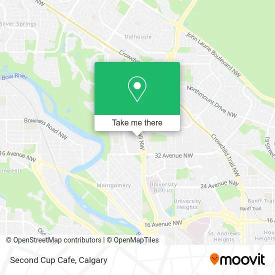 Second Cup Cafe map